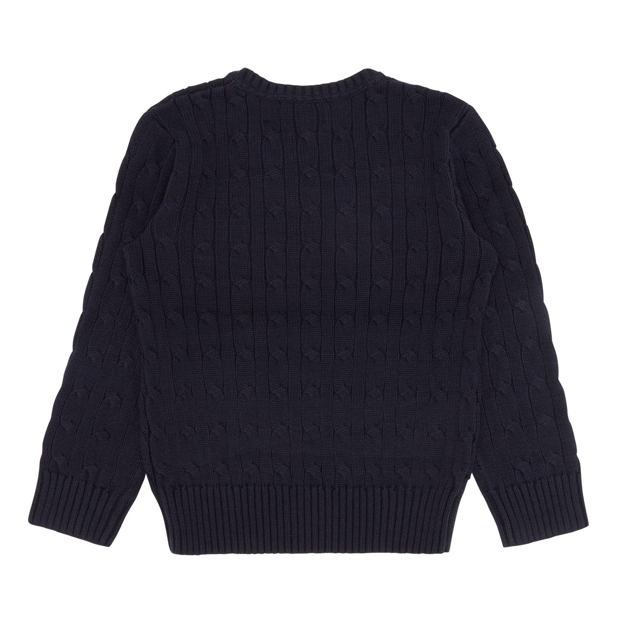 Cable-Knit Logo Sweater